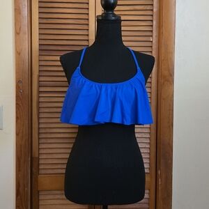 NWOT Pink Victorias Secret Ruffle Bandeau Bikini Top Size Large